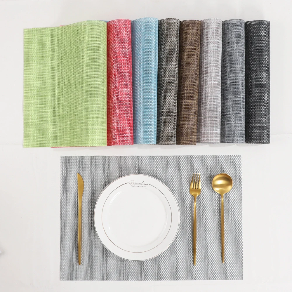 Custom Bulk Woven PVC Heat Resistant Placemat 1