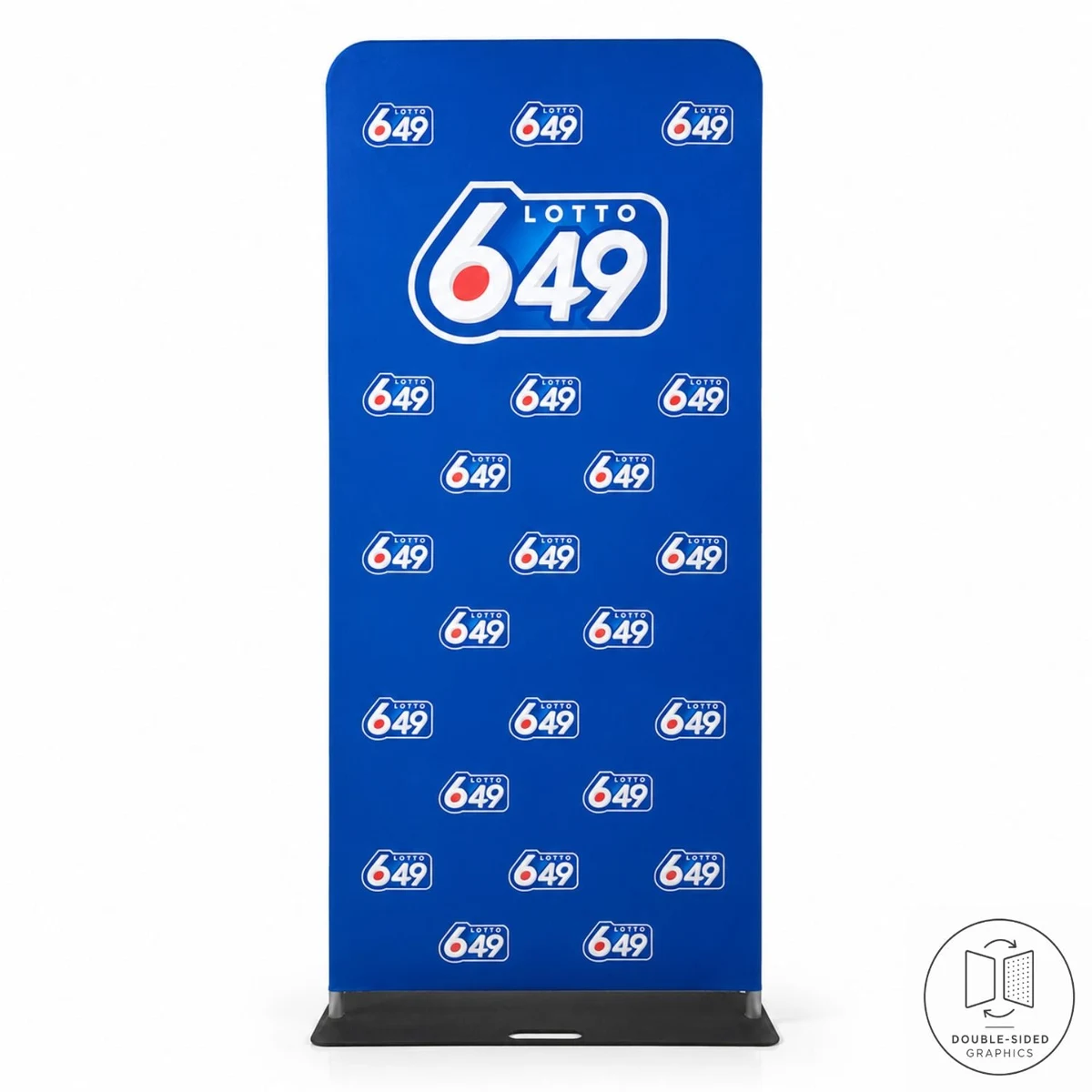 3'W x 90"H EuroFit Tension Fabric Banner with Steel Base, Graphics Double Sided, NO SETUP CHARGE 1