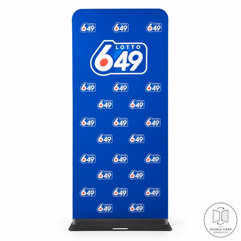 72 Hr Fast Ship - 3'W x 90"H EuroFit Tension Fabric Banner with Steel Base, Graphics Double Sided