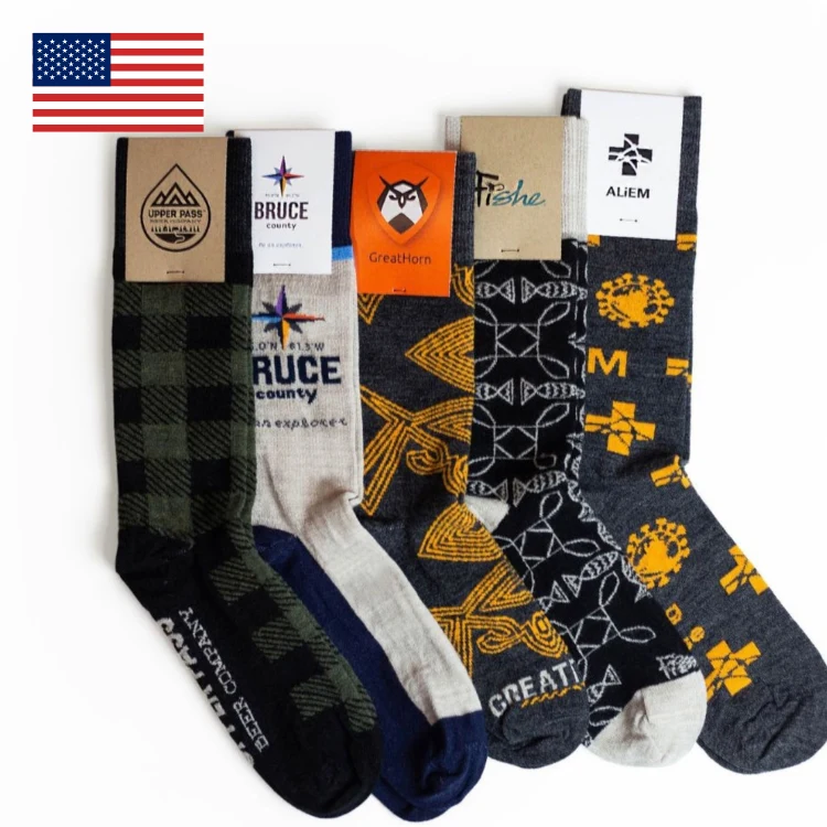 Custom Knit Wool Crew Business & Dress Socks 1
