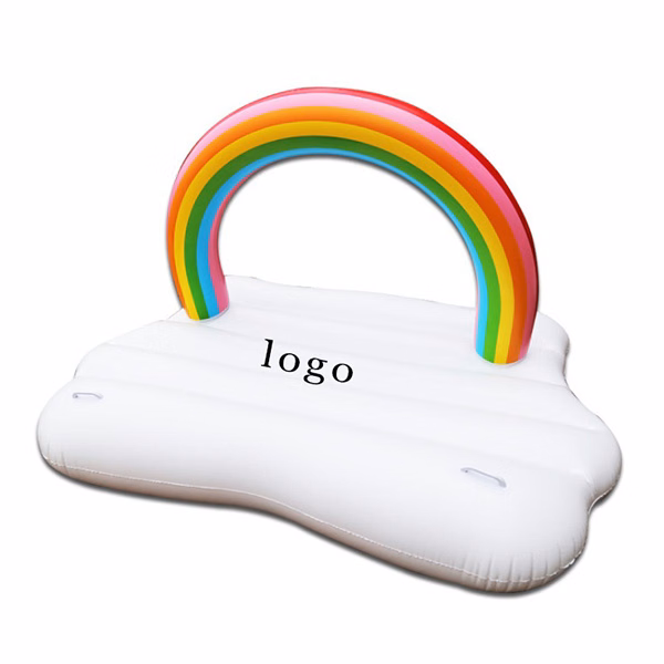Inflatable Rainbow Cloud Pool Float
