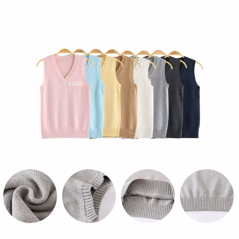 Vest-style Sweater With Logo For Sports, Vacations,Travel