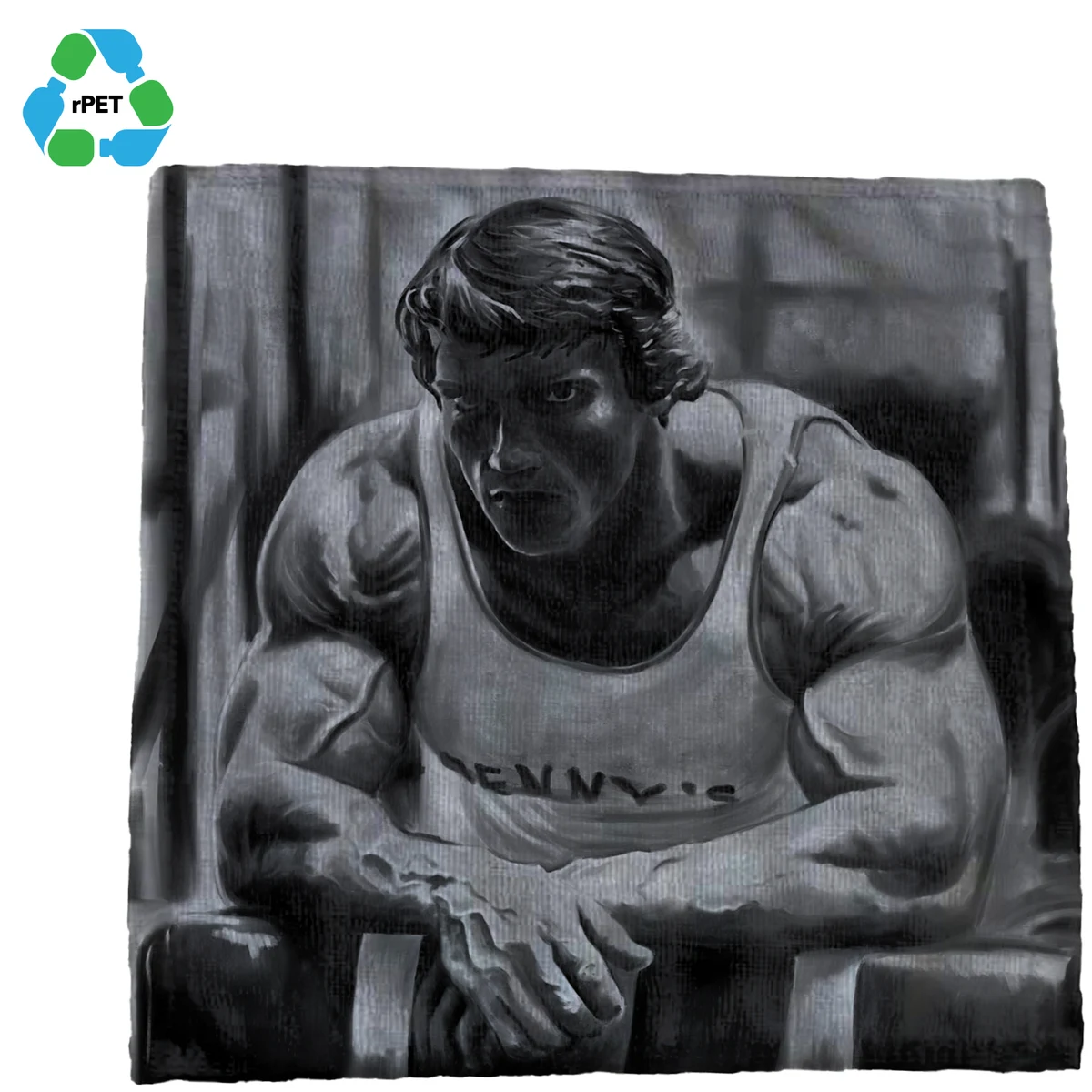 20"x 30" Eco-friendly rPET Sublimated Microfiber Velour Gym Towel w/ Cotton Terry Loops 1
