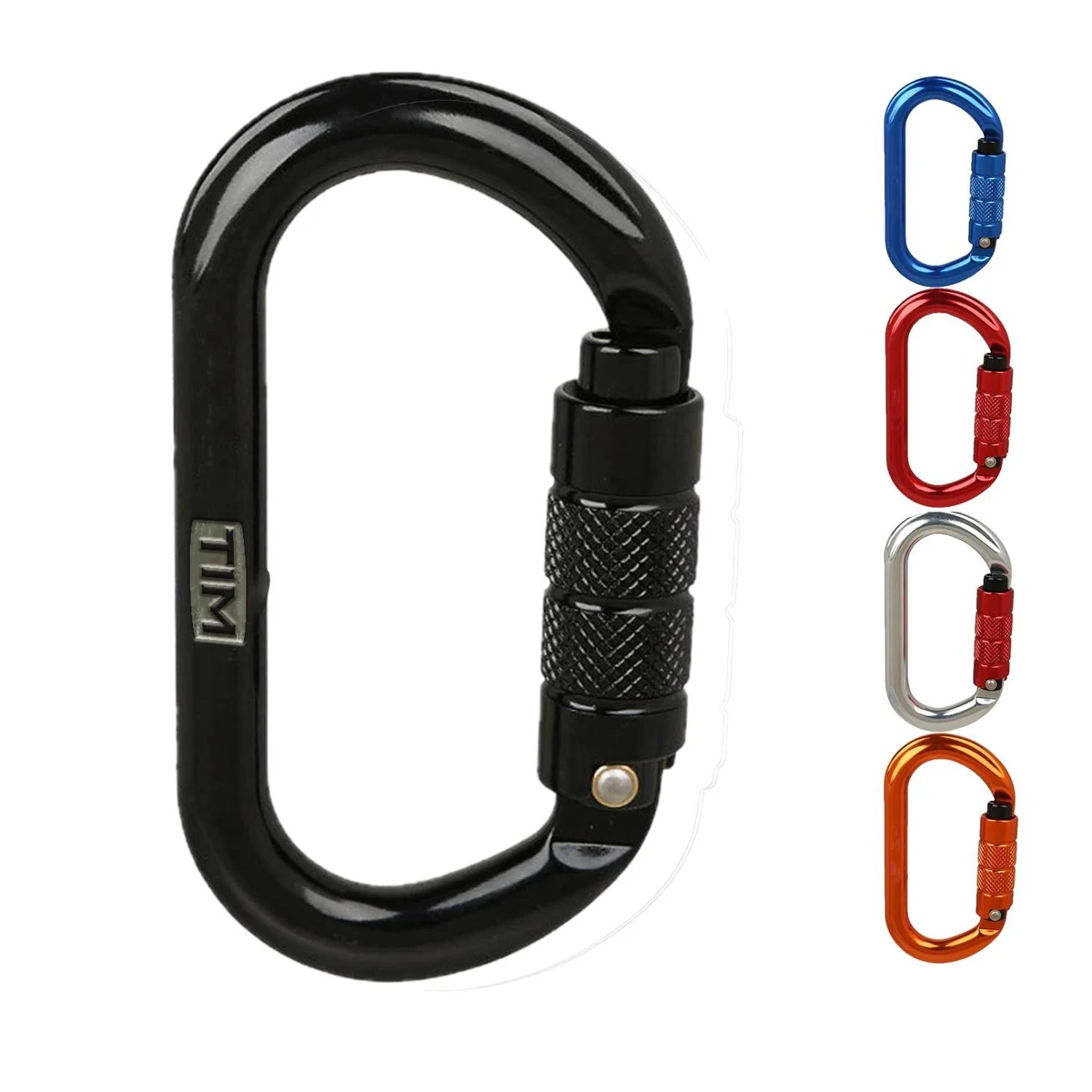 D Ring Twist Gate Aluminum Carabiner 1