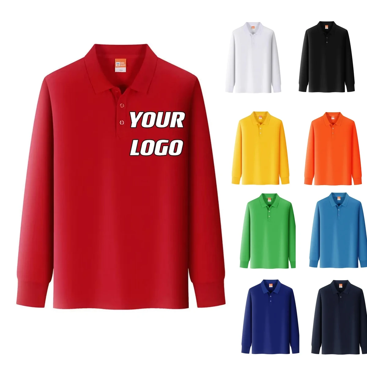 Custom Long-Sleeve Polo Shirts Sweatshirt Tops 1