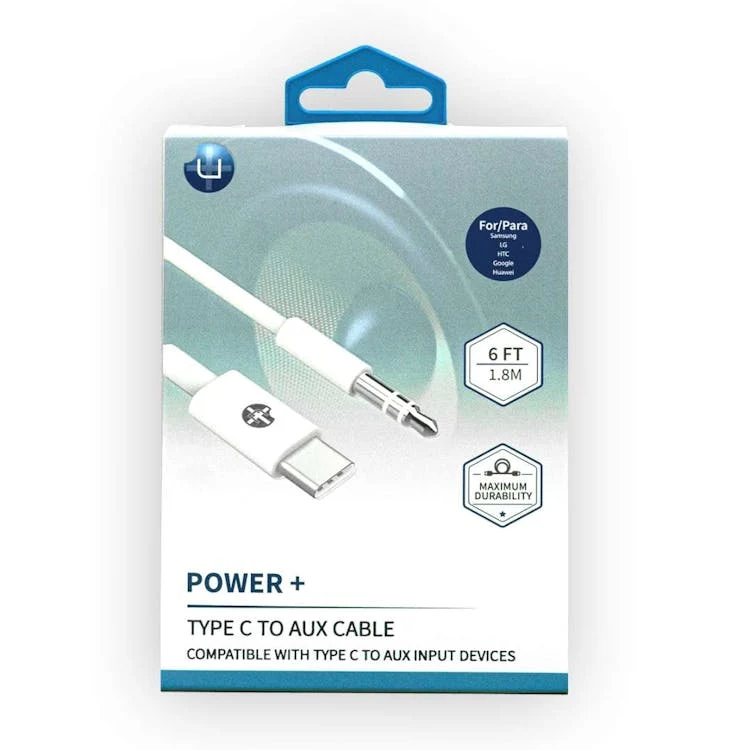 Type C to Aux Cables - White 1