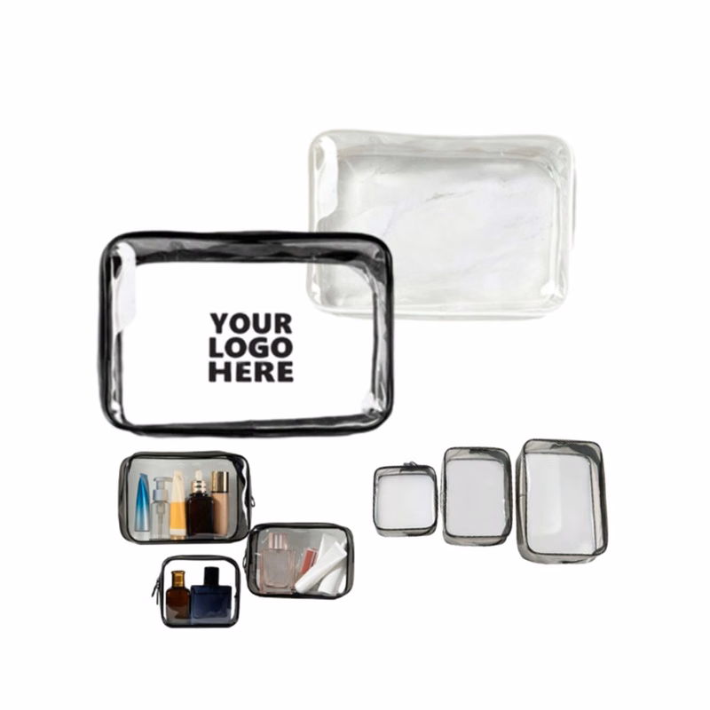 Transparent PVC Water Resistant Toiletry & Makeup Bag