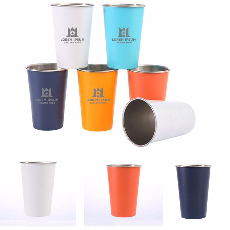 16oz Stainless Steel Single-Layer Pint Cup