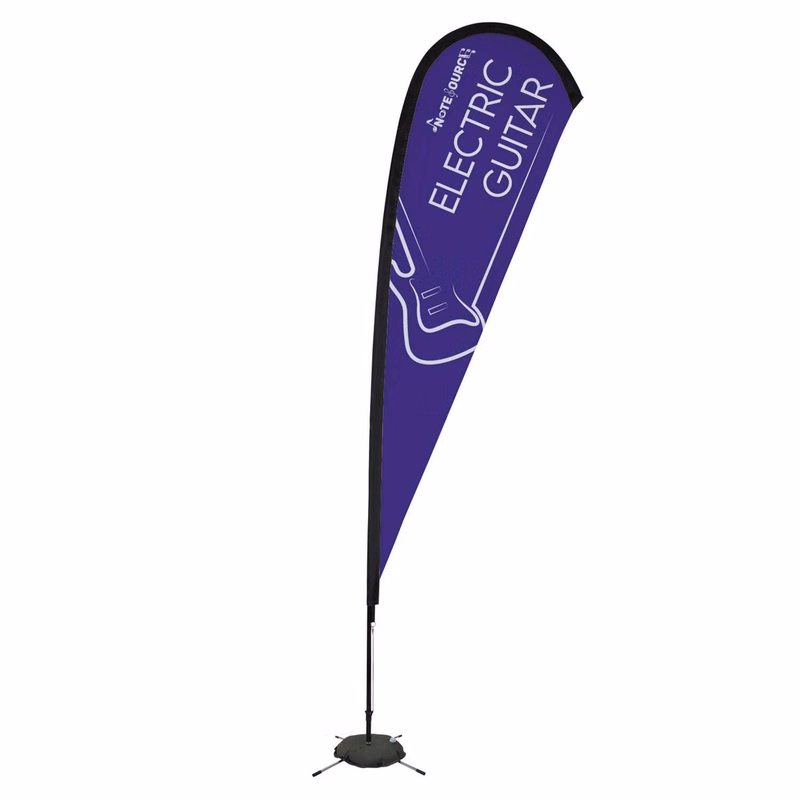 11.5' Elite Teardrop Nylon Sail Sign Kit (Single-Sided with Scissor Base)