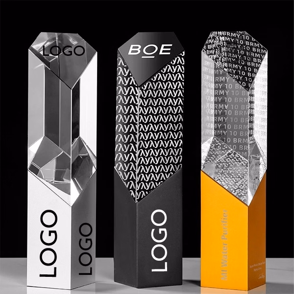 Crystal & Metal Pillar Award