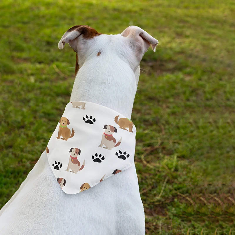 Pet Hemmed Bandana Full Color 18x18 1