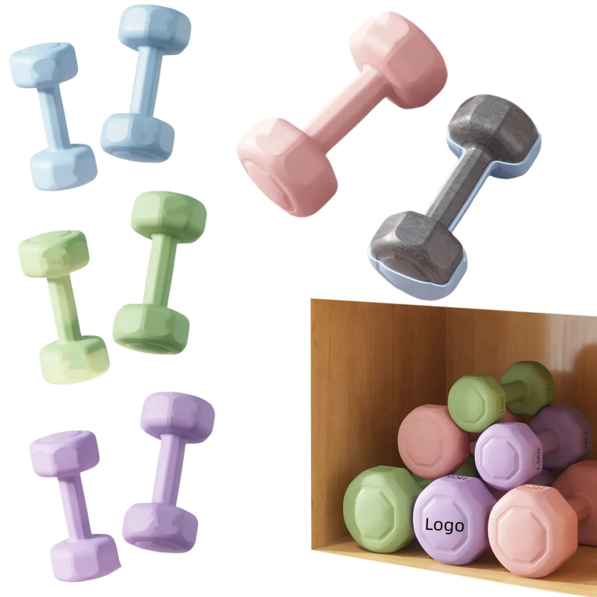 PE-Coated Dumbbell - Home Fitness Equipment 1