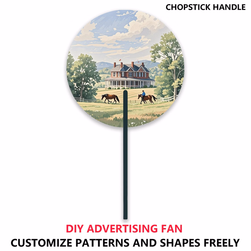 DIY Plastic Advertising Fan - Customize Patterns and Shapes Freely