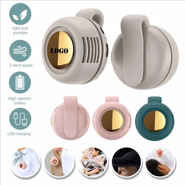 Small Waist-Mounted Portable Snap-On Fan for Desk, Travel and Daily Use
