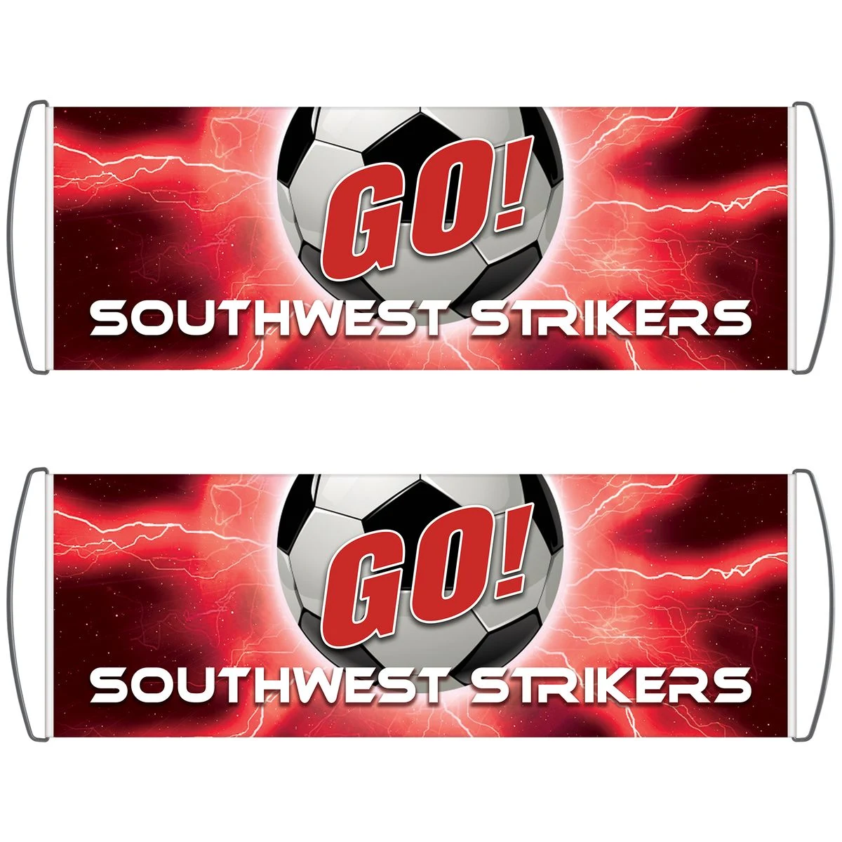 Custom Double-Sided Printed Polyethylene Scroll Banner (9.5" x 27.5") 1