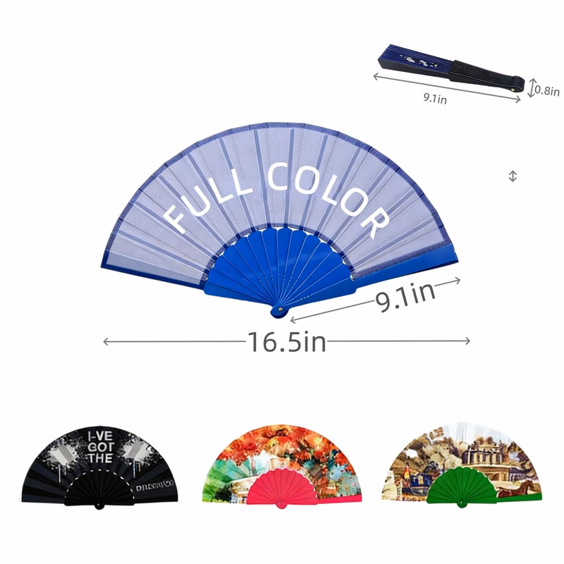 Customizable Oxford Fabric Folding Fans