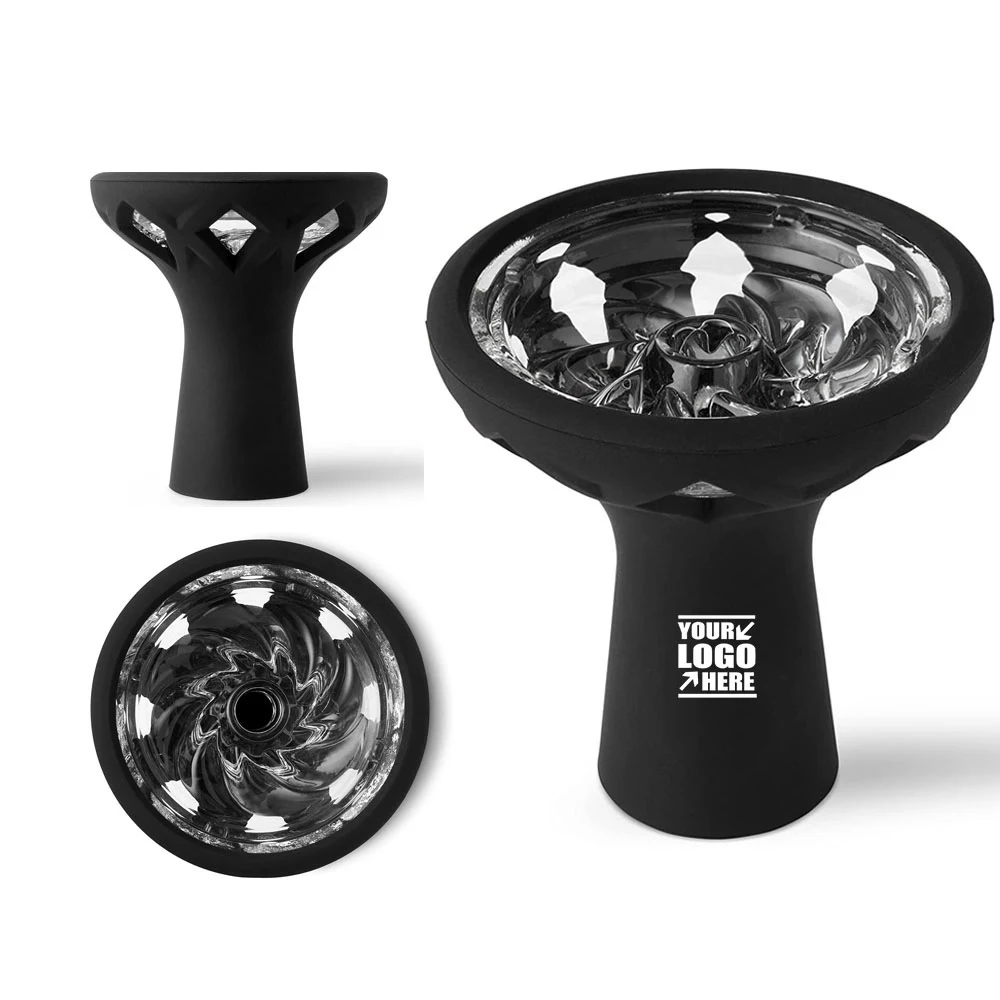 Silicone Hookah Bowl With Glass Insert 1