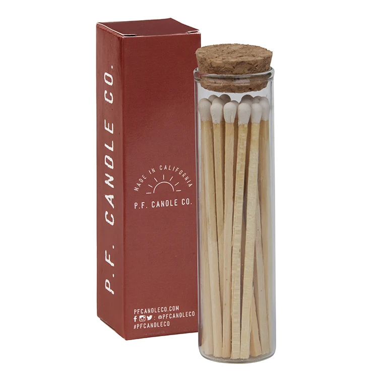 "Ablaze" Glass Match Stick Jar - 20 count - with Fully Customized Gift Box 1