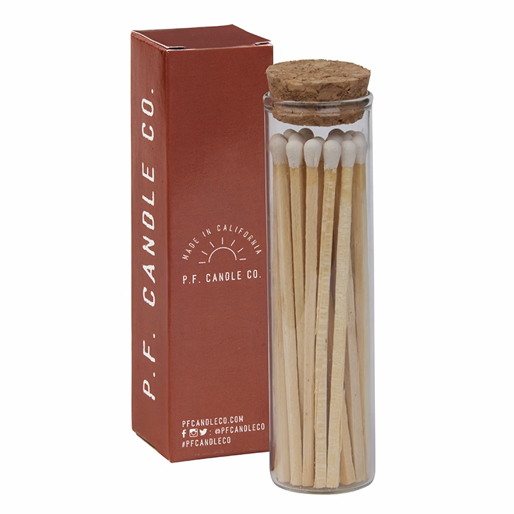 "Ablaze" Glass Match Stick Jar - 20 count - with Fully Customized Gift Box