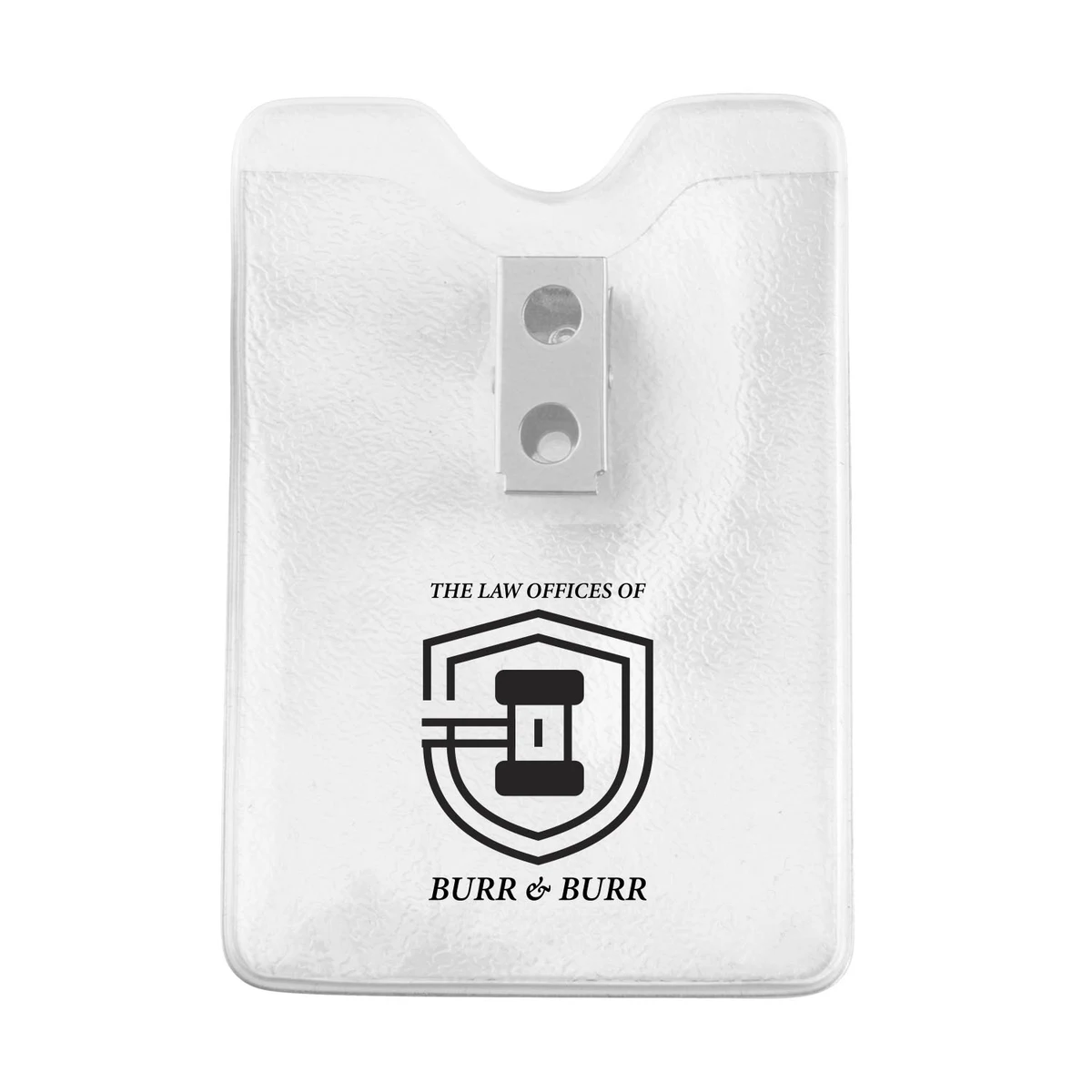2.63" W x 3.92" H - Vertical Clear Vinyl Badge Holder (1 Color Imprint) 1