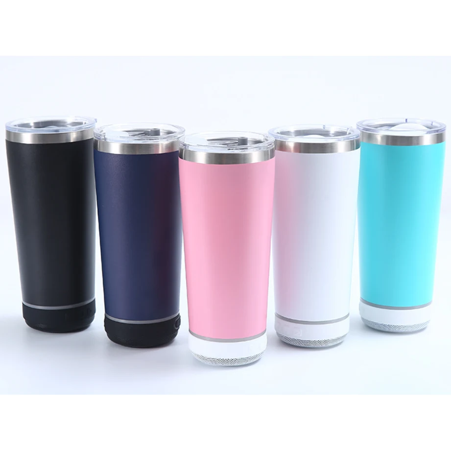 20 OZ Tumbler with a Speaker at the Bottom 1