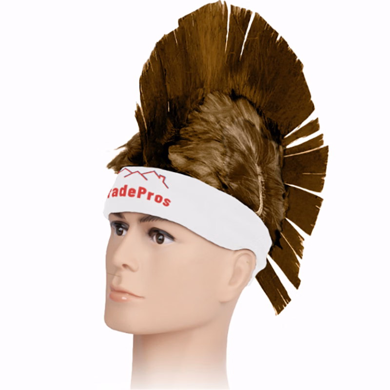 American Crazy Wig With Headband Mohawk