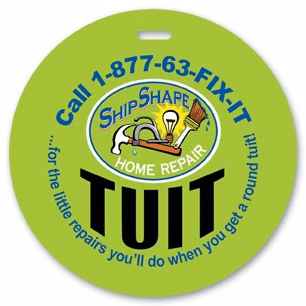 Full Color Write On Tag w/ Flexible Plastic Loop Strap (Circle 4")