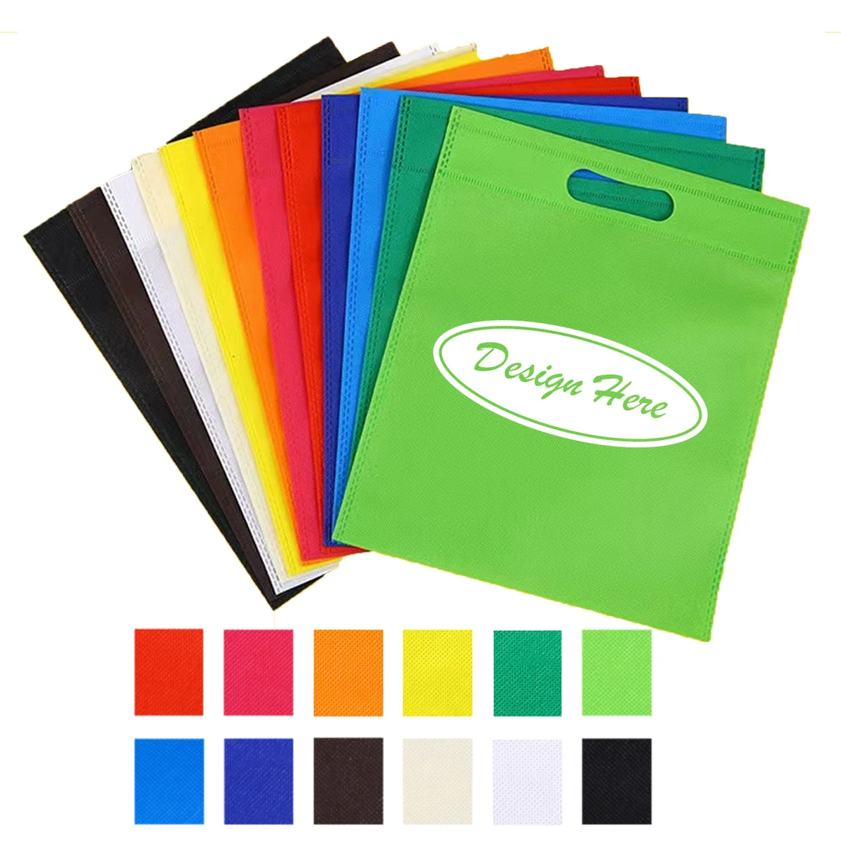 Personalized Non-Woven Shopping Bags with Flat-Mouth Closure 1