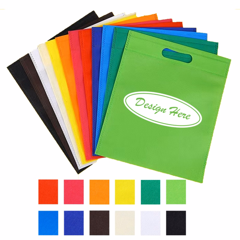 Personalized Non-Woven Shopping Bags with Flat-Mouth Closure