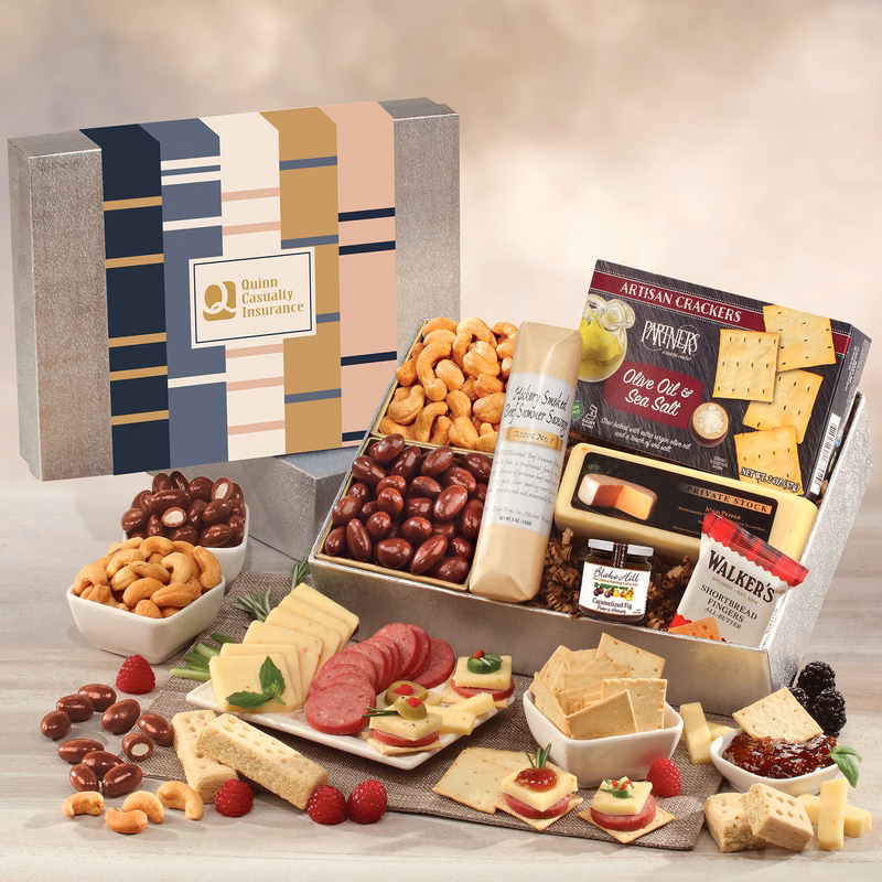 Shelf Stable Snacking Smorgasbord with Squares & Lines Sleeve