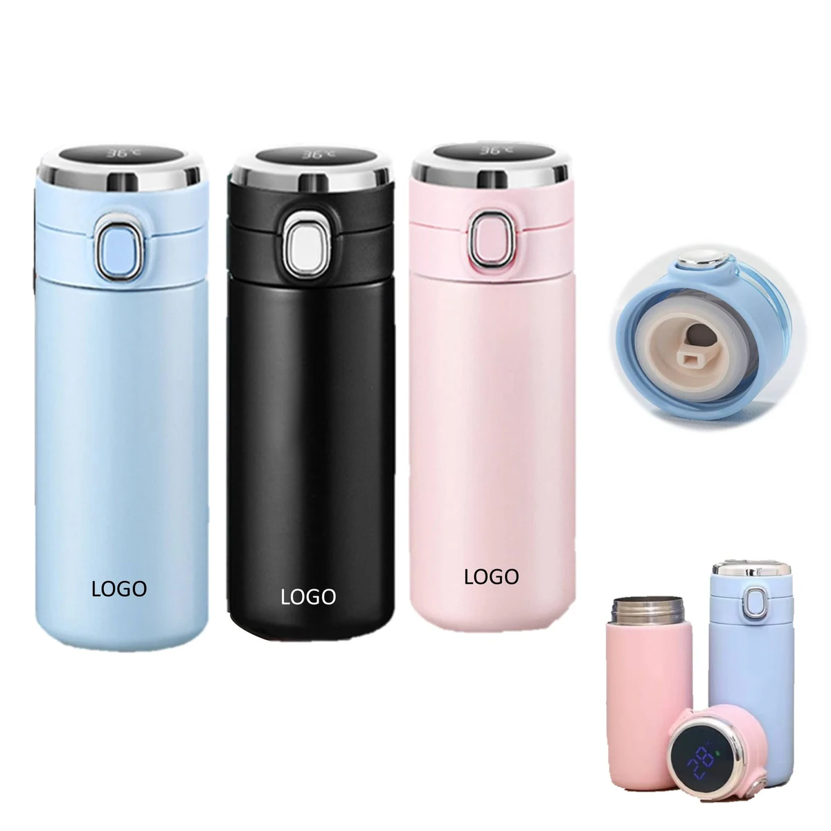 Creative Smart LED Portable Stainless Steel 14 Oz. Tumbler 1