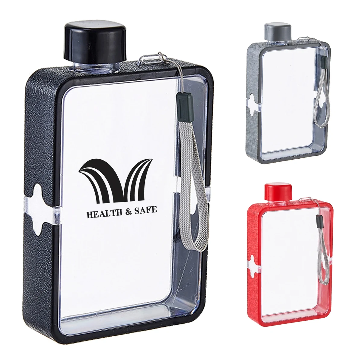 13.5oz Plastic Square Clear Water Bottle 1