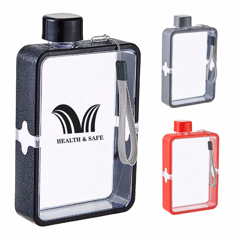 13.5oz Plastic Square Clear Water Bottle
