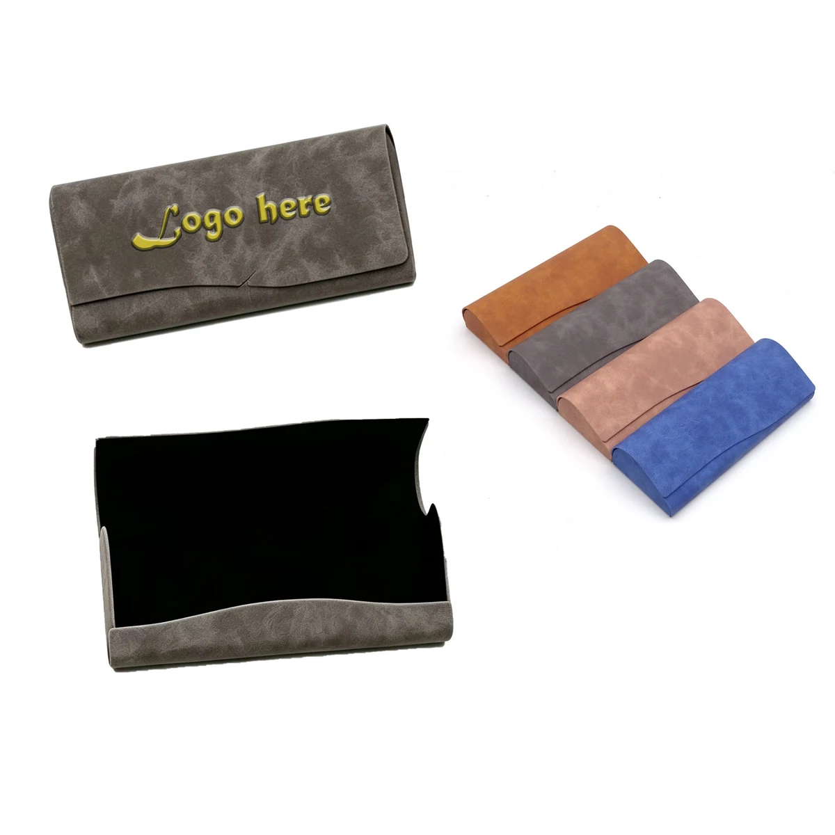 Minimal Suede Texture Eyewear Storage Pouch 1