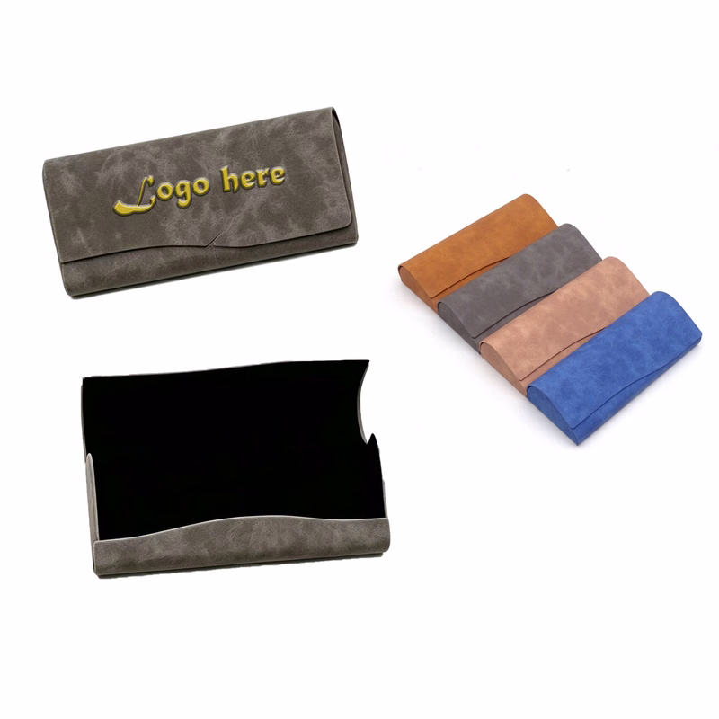 Minimal Suede Texture Eyewear Storage Pouch