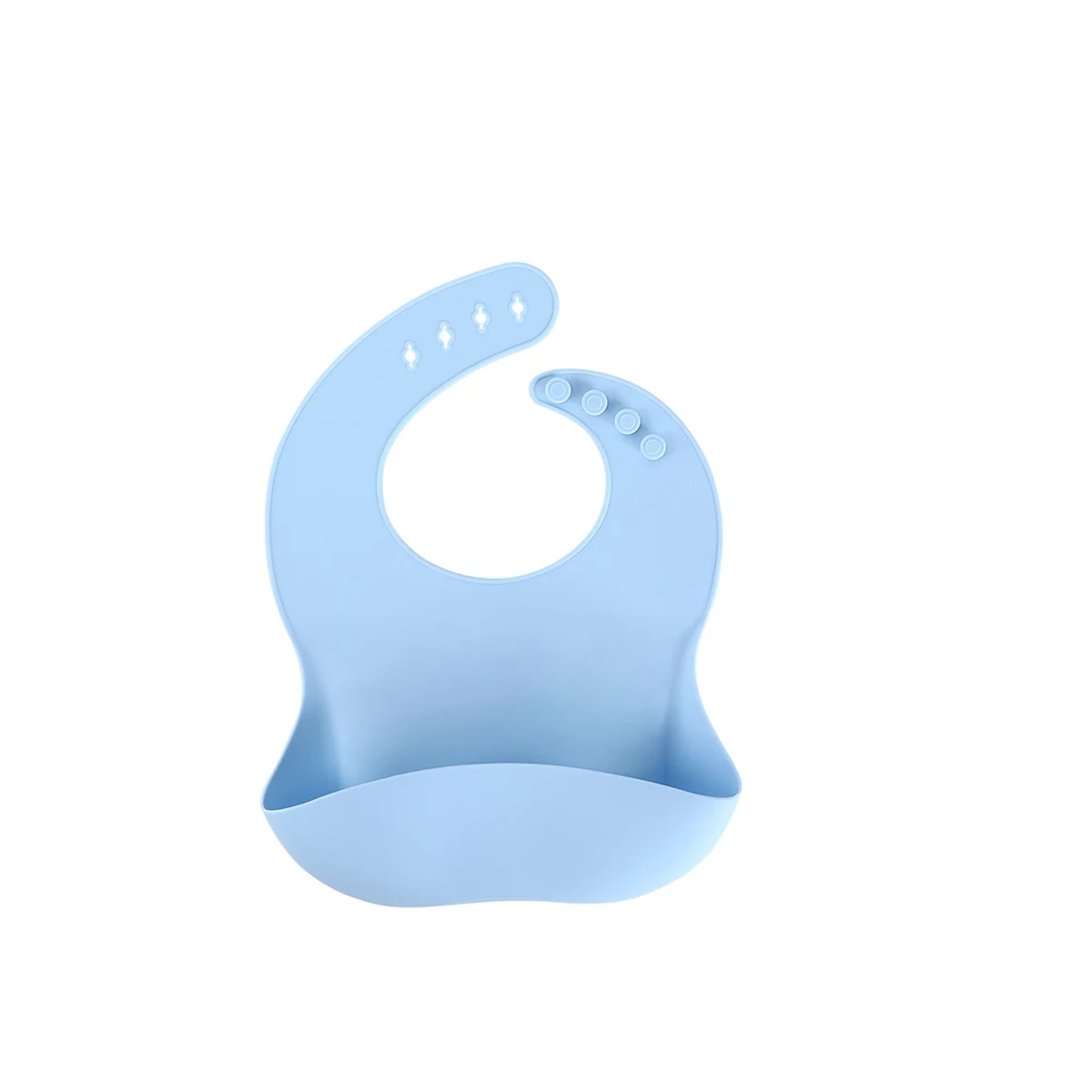 Silicone Baby Bib 12.8" x 9.5" With Food Catcher Pocket 1
