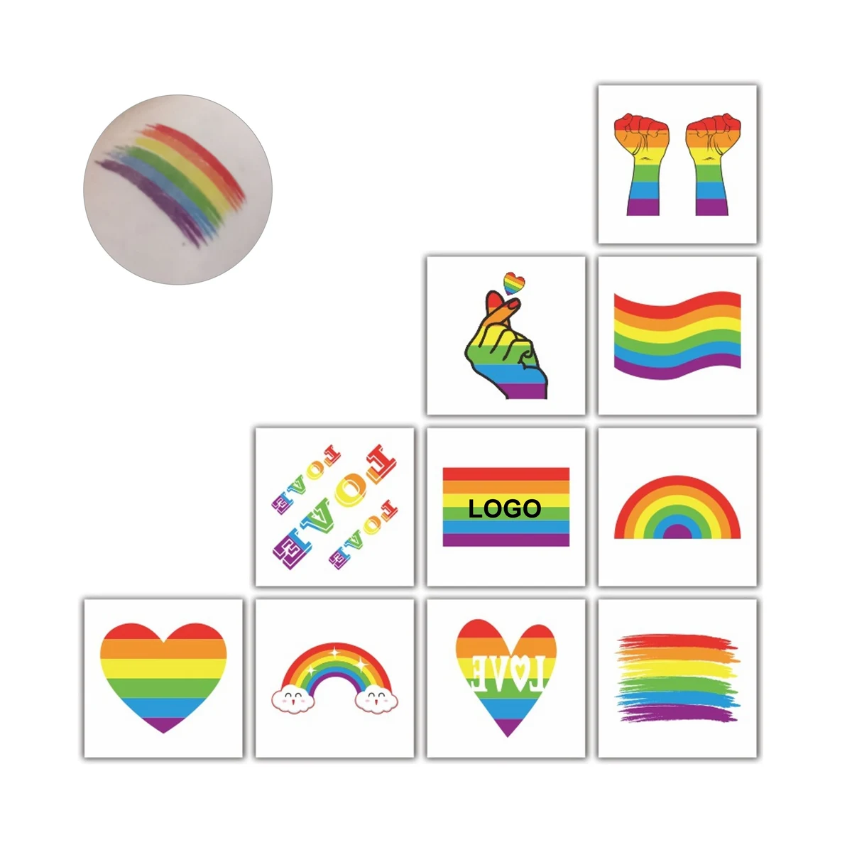 Rainbow Tattoos (direct import) 1
