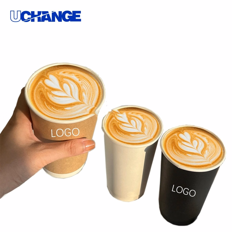 Double Wall Disposable Coffee Cup Container (16 oz)
