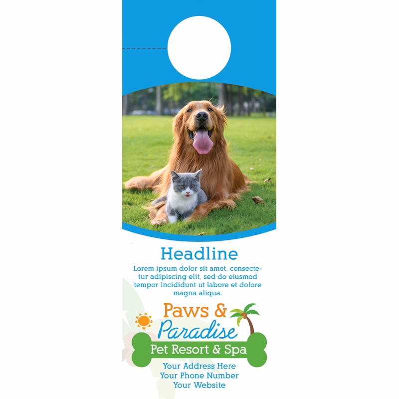 Full Color 1-sided Door Hanger (4.25" x 11")