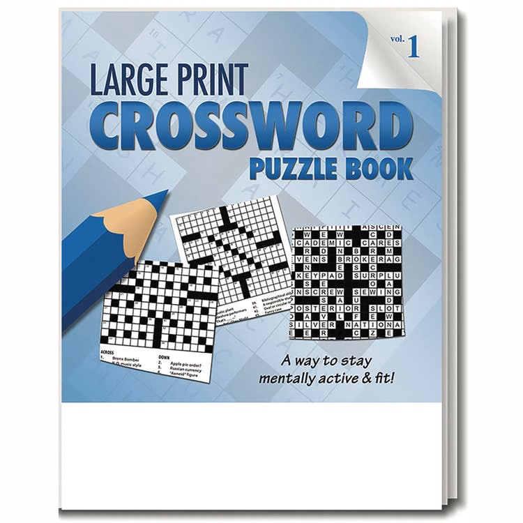 Crossword Puzzle Books - Large Print 32 Pages