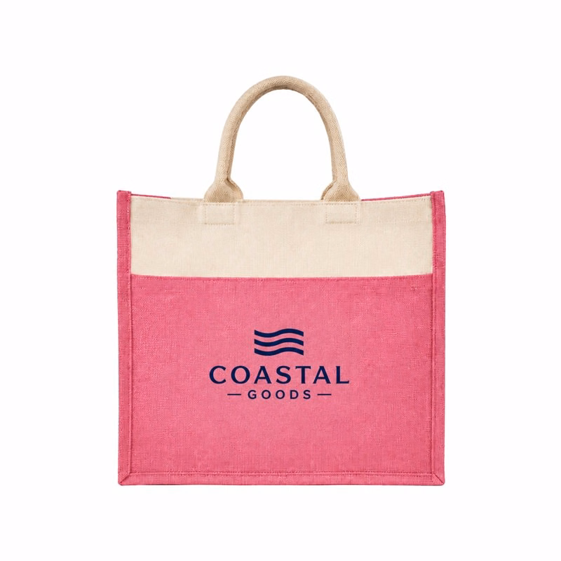 Large Colored Jute Tote Bags