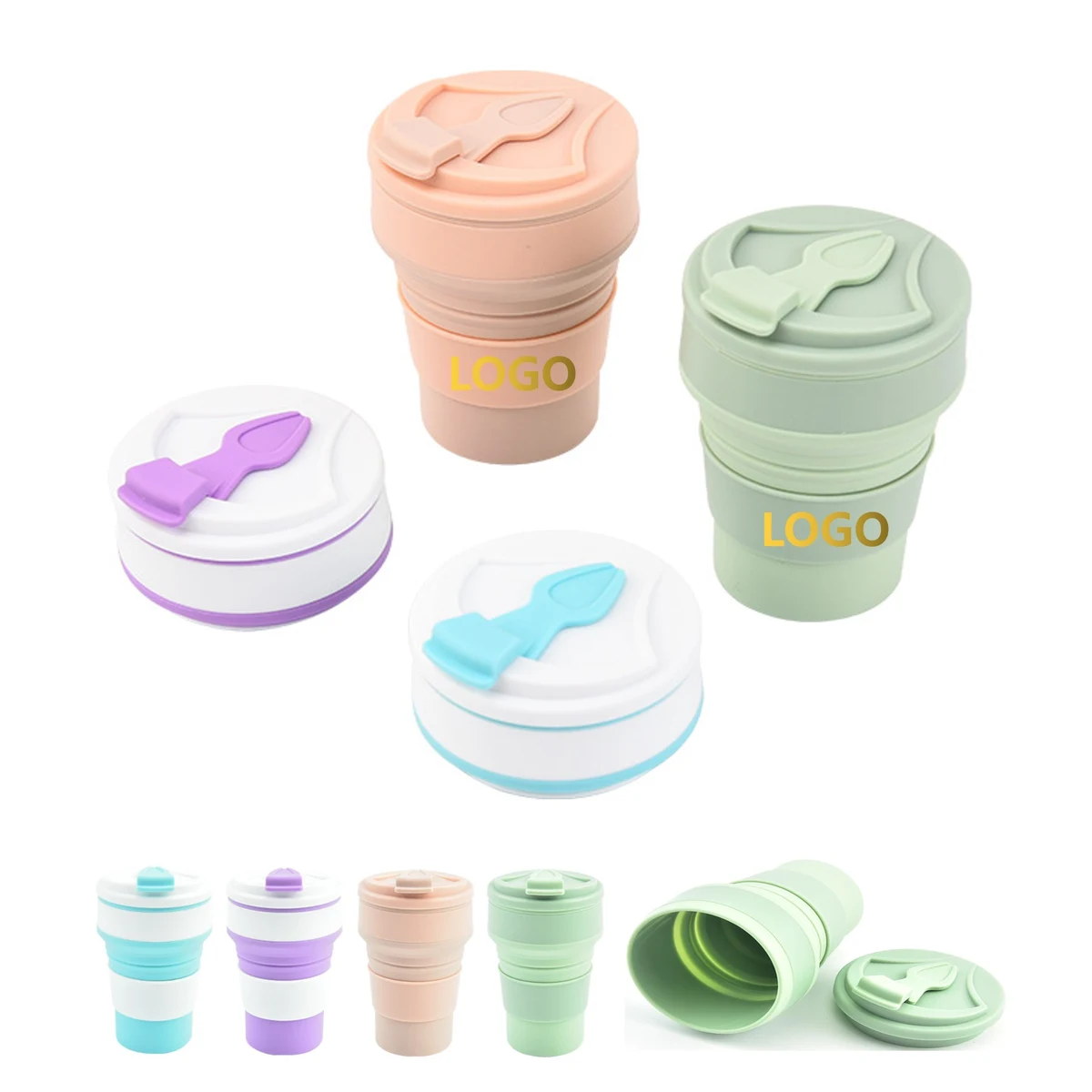 12 oz.Collapsible Silicone Coffee Cup 1