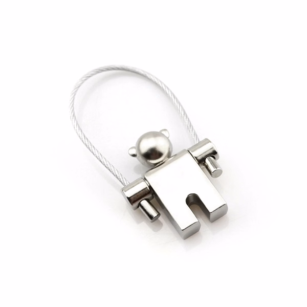 Custom Metal Robot Keychain with Full-Color Imprint — Tech & Corporate Gifting