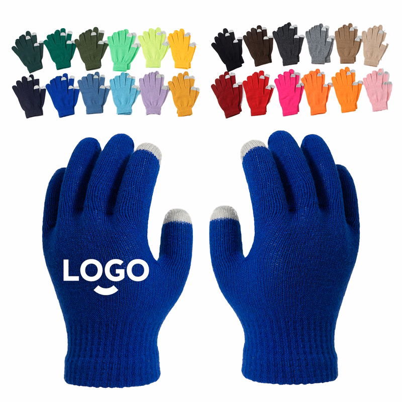 MOQ50 Elastic Knit Touchscreen Gloves