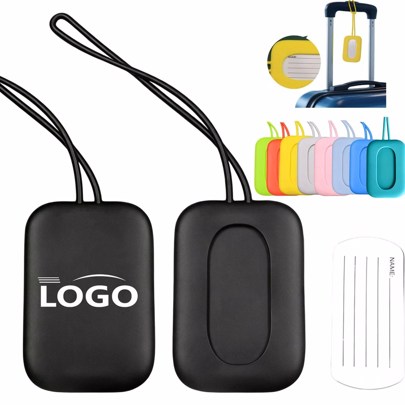 Premium Silicone Luggage Tag W/ Name Card