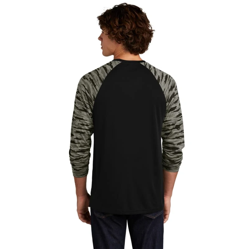 Sport-Tek Drift Camo Colorblock Long Sleeve Tee 1