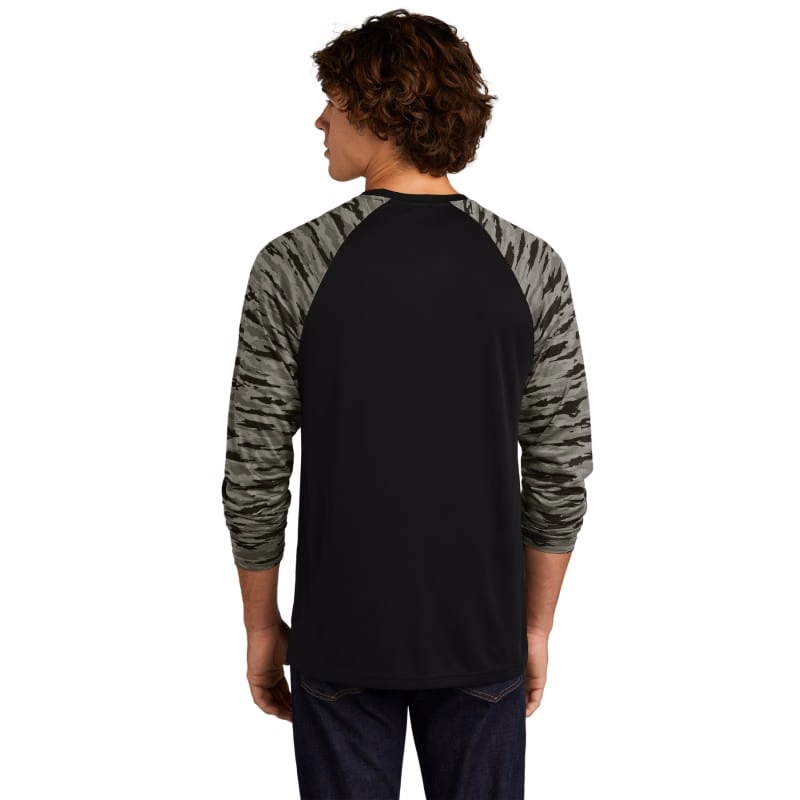 Sport-Tek Drift Camo Colorblock Long Sleeve Tee