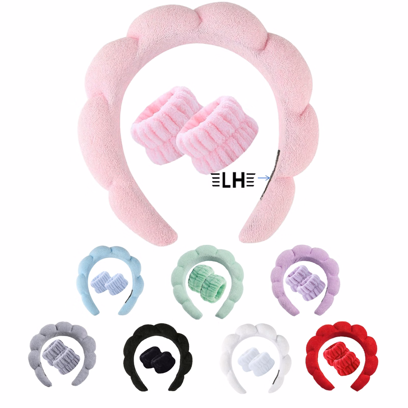3 PCS Spa Headband and Wristband Set