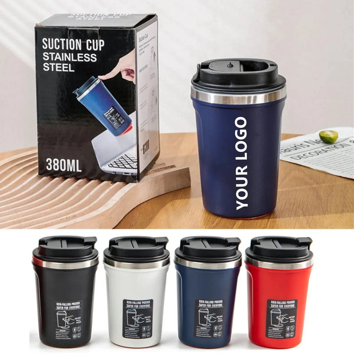 12oz Coffee Tumbler Suction Cup 1