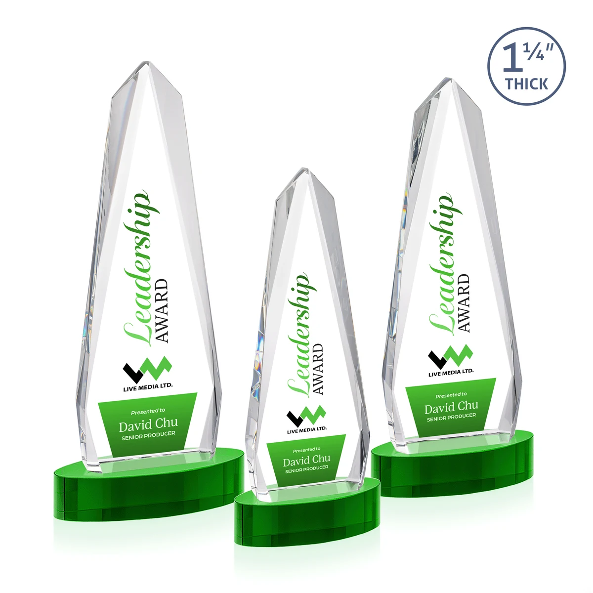 Cheswick VividPrint™ Award on Alberton Base - Green 1